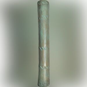 Hand-Carved Indian Rain Stick | Aged Wooden Sculptural Object | Tribal Decor